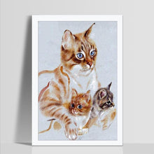 Charger l&#39;image dans la galerie, Chats mignons - diamant rond complet - 30x40cm
