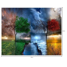 Charger l&#39;image dans la galerie, Arbre à quatre visions - diamant rond complet - 30x40cm
