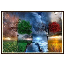 Charger l&#39;image dans la galerie, Arbre à quatre visions - diamant rond complet - 30x40cm
