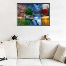 Charger l&#39;image dans la galerie, Arbre à quatre visions - diamant rond complet - 30x40cm
