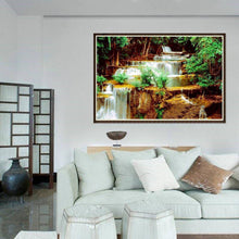 Charger l&#39;image dans la galerie, Chute d’eau - diamant rond complet - 40x30cm
