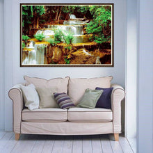 Charger l&#39;image dans la galerie, Chute d’eau - diamant rond complet - 40x30cm
