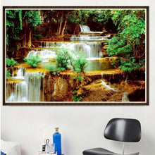 Charger l&#39;image dans la galerie, Chute d’eau - diamant rond complet - 40x30cm
