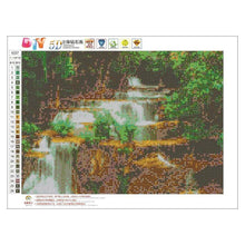 Charger l&#39;image dans la galerie, Chute d’eau - diamant rond complet - 40x30cm
