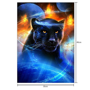 Panther - diamant rond complet - 30x40cm