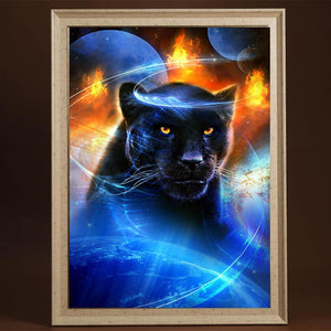 Panther - diamant rond complet - 30x40cm