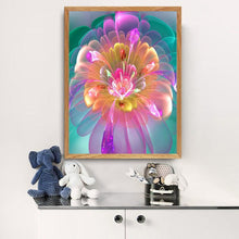 Charger l&#39;image dans la galerie, Point de fleur fluorescent - diamant rond complet - 30x40cm
