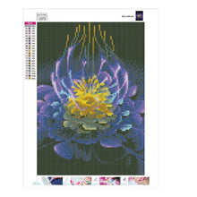 Charger l&#39;image dans la galerie, Point de fleur fluorescent - diamant rond complet - 30x40cm

