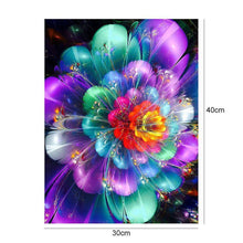 Charger l&#39;image dans la galerie, Point de fleur fluorescent - diamant rond complet - 30x40cm
