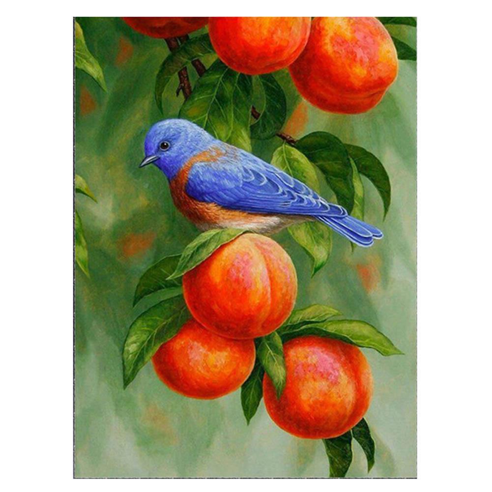 Oiseau d’arbre - diamant rond complet - 35x45cm