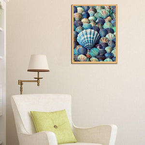 Shell - diamant rond complet - 30x37cm