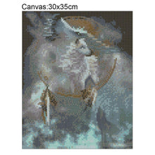 Charger l&#39;image dans la galerie, Loup - diamant rond complet - 30x35cm
