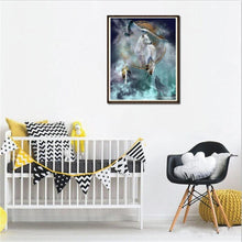 Charger l&#39;image dans la galerie, Loup - diamant rond complet - 30x35cm

