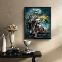 Charger l&#39;image dans la galerie, Loup - diamant rond complet - 30x35cm

