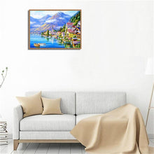 Charger l&#39;image dans la galerie, Ville de bord de mer - peinture complète de diamant - 40x30cm
