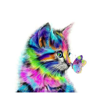 Charger l&#39;image dans la galerie, Papillon de chat - peinture complète de diamant - 30x30cm
