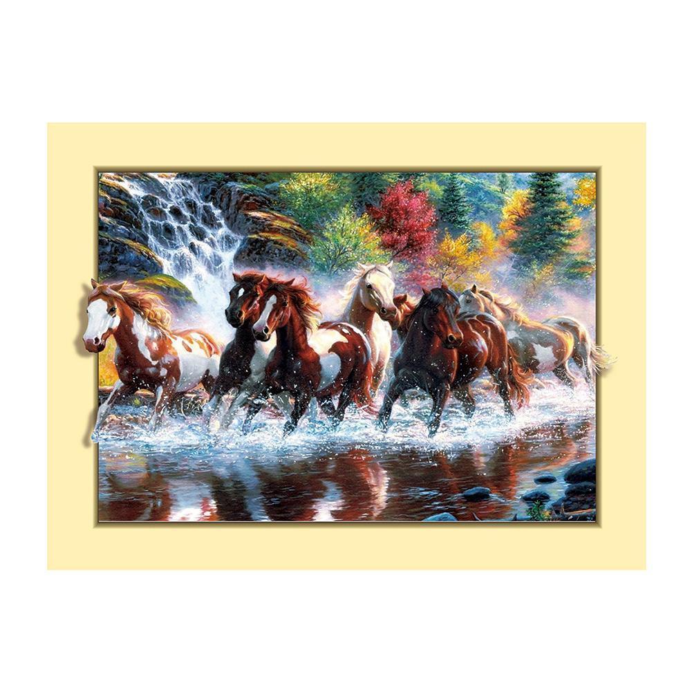 Cheval - diamant rond complet -