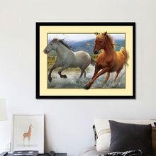 Charger l&#39;image dans la galerie, Cheval - diamant rond complet -
