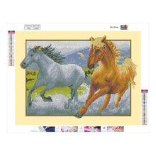 Charger l&#39;image dans la galerie, Cheval - diamant rond complet -
