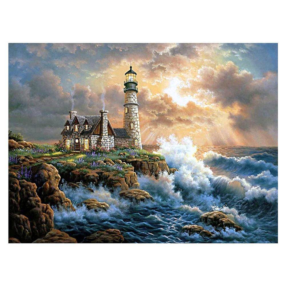 Phare - diamant rond complet - 40x30cm