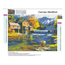 Charger l&#39;image dans la galerie, Maison d’eau courante - diamant rond complet - 40x30cm
