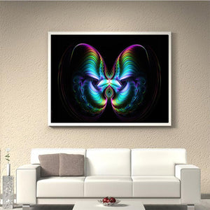 Papillon de rêve - diamant rond complet - 30x40cm