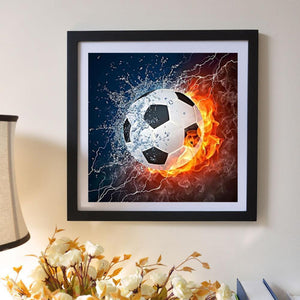 Football - diamant rond complet - 30x30cm