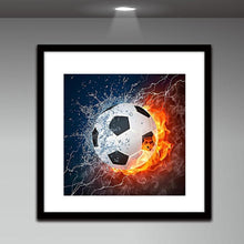 Charger l&#39;image dans la galerie, Football - diamant rond complet - 30x30cm
