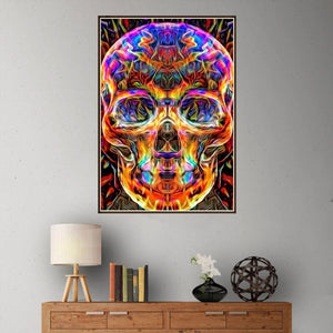 Crâne - peinture en diamant complet - 30x40cm