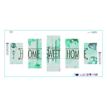 Charger l&#39;image dans la galerie, 5pcs/set sweet home - peinture en diamant ronde - 95x45cm
