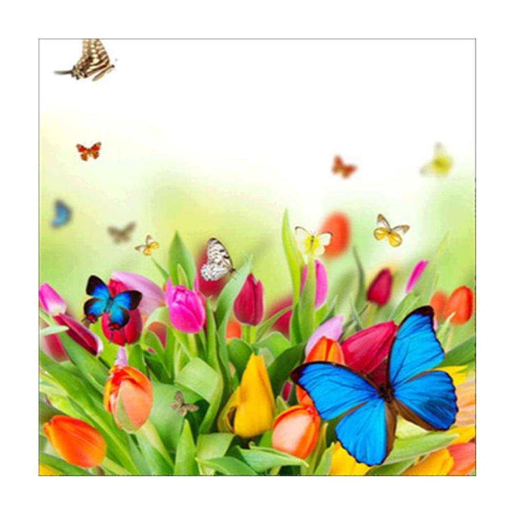 Papillon - diamant rond complet - 30x30cm