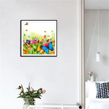 Charger l&#39;image dans la galerie, Papillon - diamant rond complet - 30x30cm
