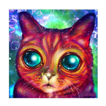 Charger l&#39;image dans la galerie, Chat - diamant rond complet - 30x30cm
