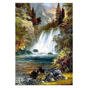 Ensemble de cascades - diamant rond complet - 30x40cm