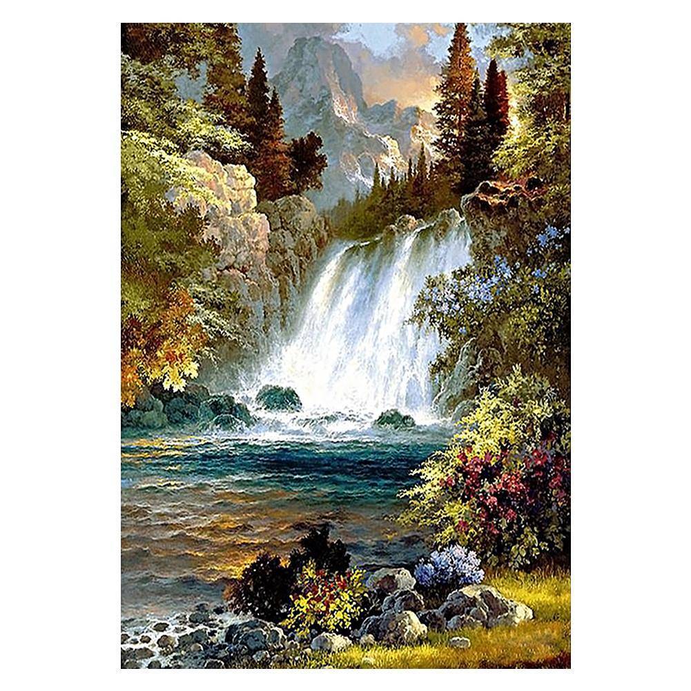 Ensemble de cascades - diamant rond complet - 30x40cm