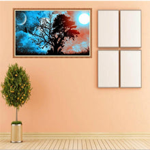 Charger l&#39;image dans la galerie, Arbre de clair de lune - diamant rond complet -
