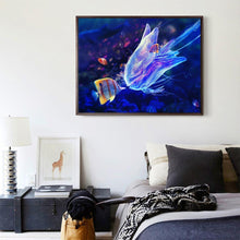 Charger l&#39;image dans la galerie, Ensemble de méduses Hyaline - diamant rond complet - 40x30cm
