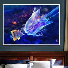 Charger l&#39;image dans la galerie, Ensemble de méduses Hyaline - diamant rond complet - 40x30cm
