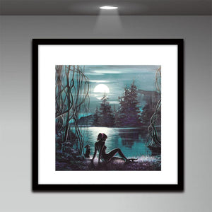Beauté de la lune - peinture en diamant complet - 30x30cm