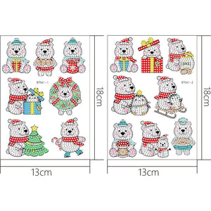 2pcs Noël DIY Diamant Dessin Autocollants