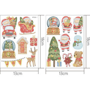 2pcs Noël DIY Diamant Dessin Autocollants