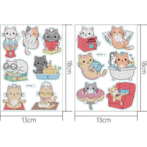 2pcs dessin animé bricolage diamant dessin autocollant