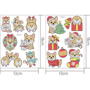 2pcs Noël DIY Diamant Dessin Autocollants