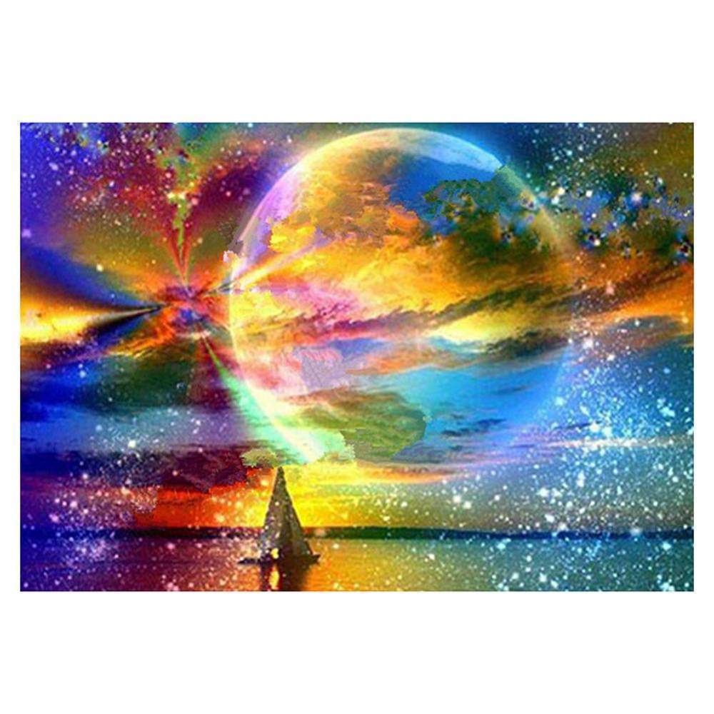 Mer de rêve - diamant rond complet - 30x40cm