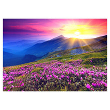 Charger l&#39;image dans la galerie, Lever de soleil de fleur - peinture complète de diamant - 30x40cm
