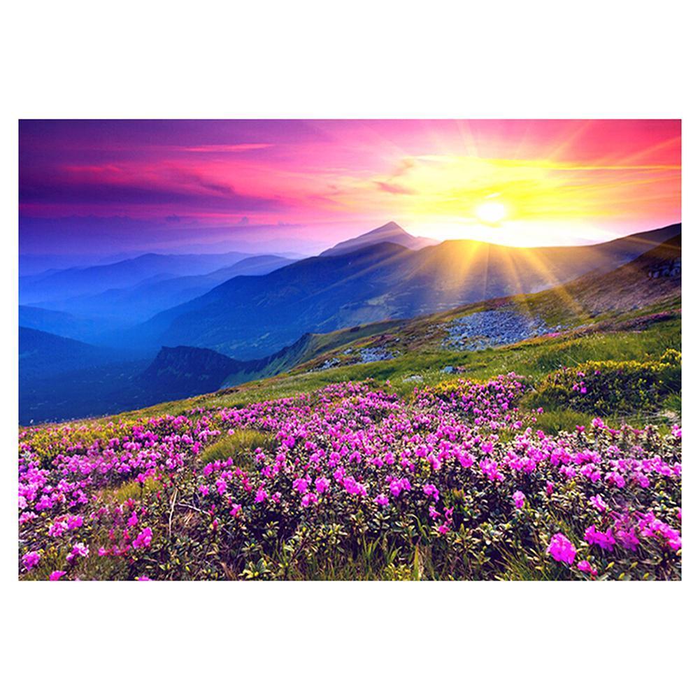 Lever de soleil de fleur - peinture complète de diamant - 30x40cm