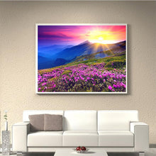 Charger l&#39;image dans la galerie, Lever de soleil de fleur - peinture complète de diamant - 30x40cm
