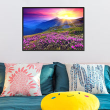 Charger l&#39;image dans la galerie, Lever de soleil de fleur - peinture complète de diamant - 30x40cm
