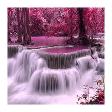 Charger l&#39;image dans la galerie, Chute d’eau - diamant rond complet - 30x30cm
