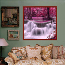 Charger l&#39;image dans la galerie, Chute d’eau - diamant rond complet - 30x30cm
